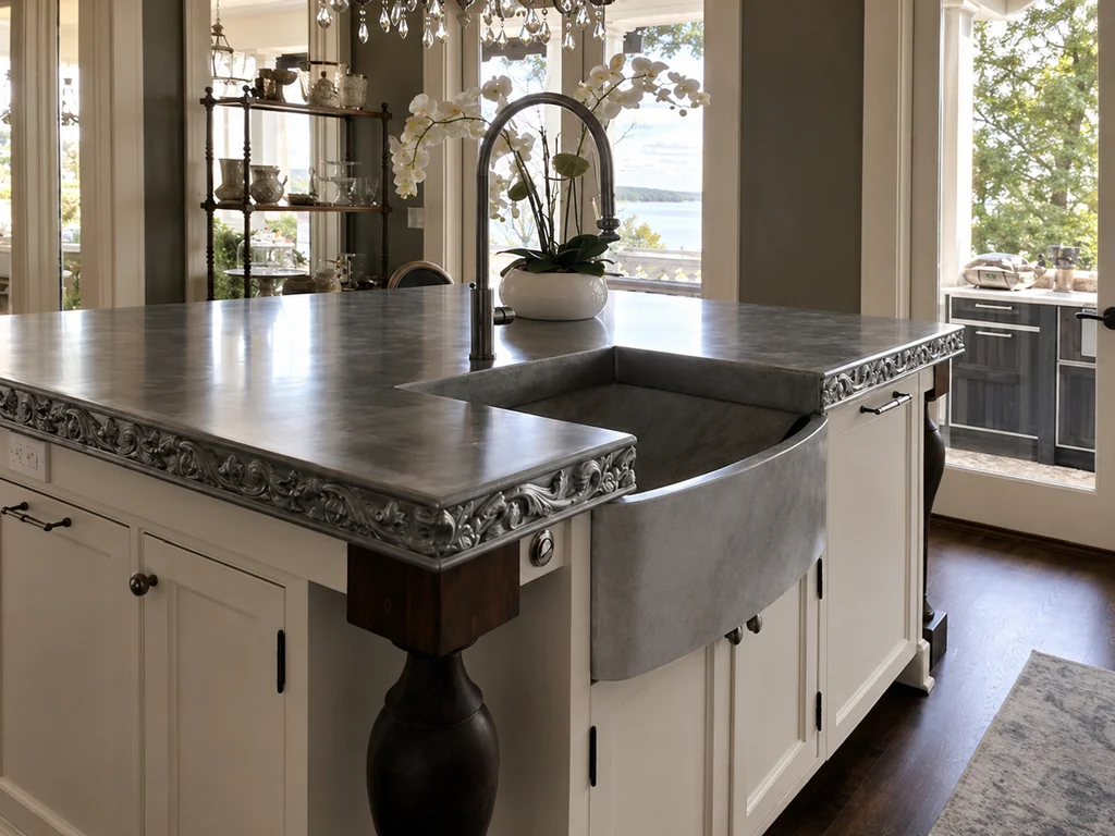 Zinc countertop — kitchen3